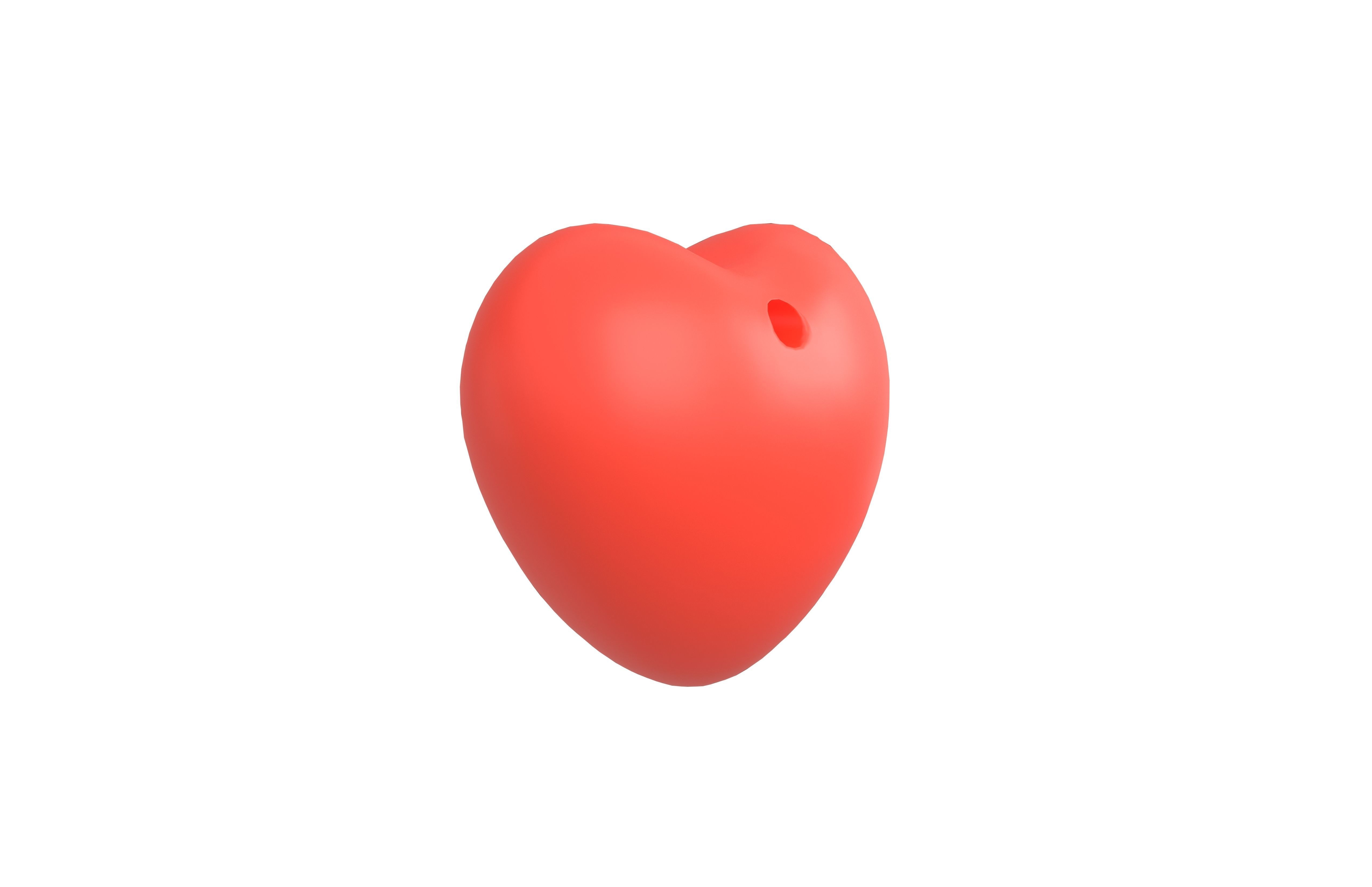 Red Heart v2 Low-poly 3D model_1
