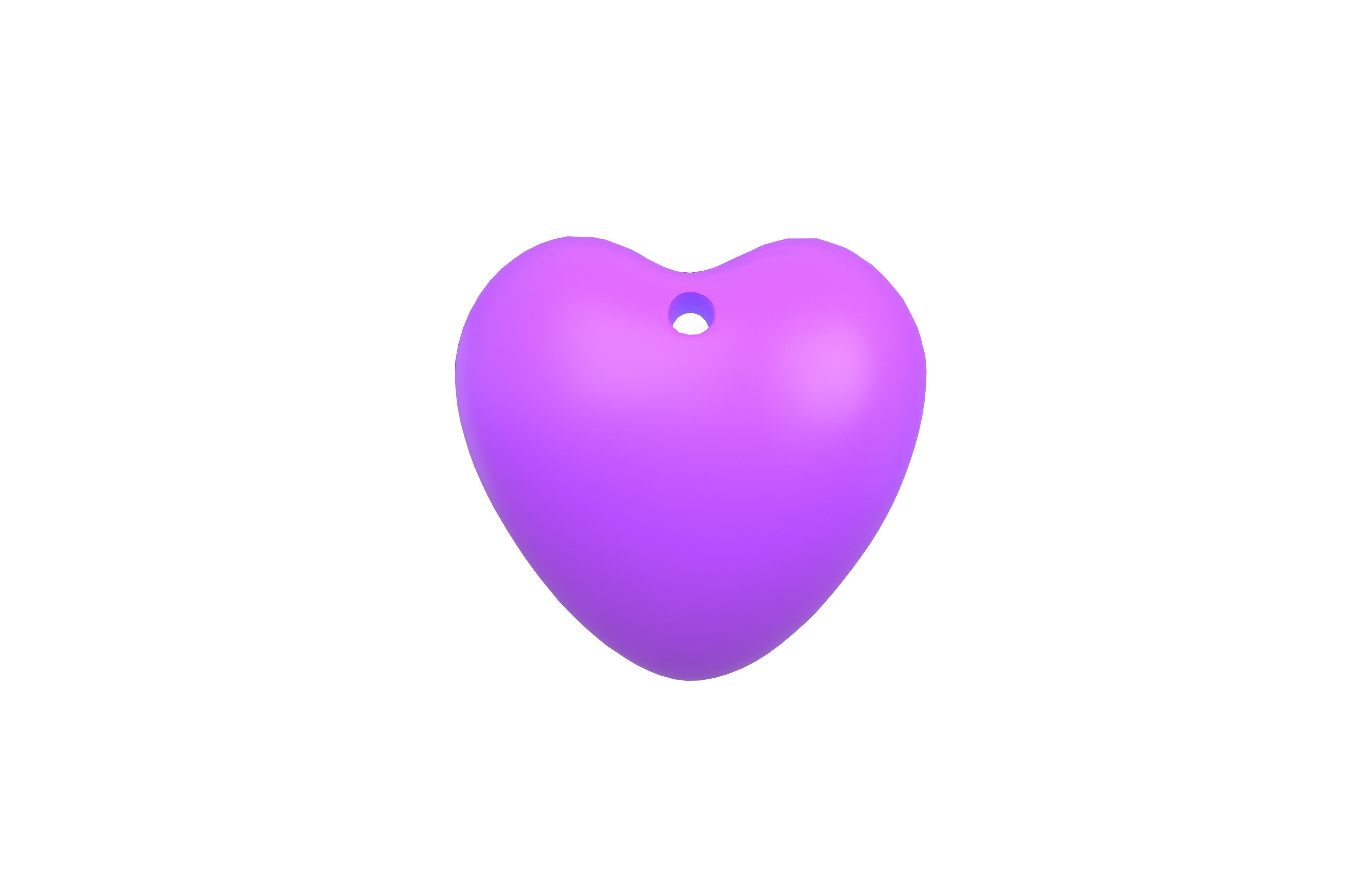 Purple Heart v2 Low-poly 3D model_2