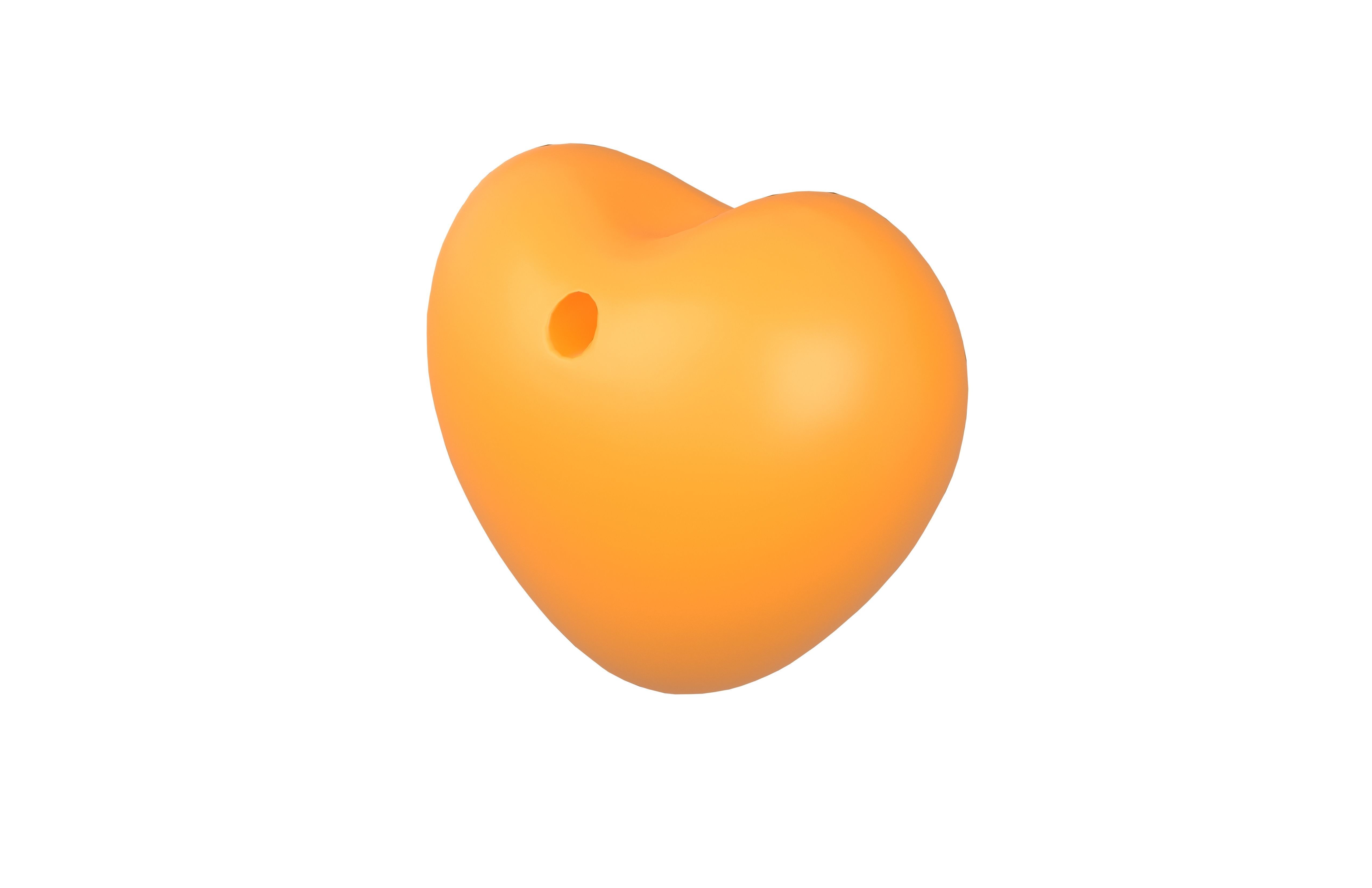 Orange Heart v2 Low-poly 3D model_2