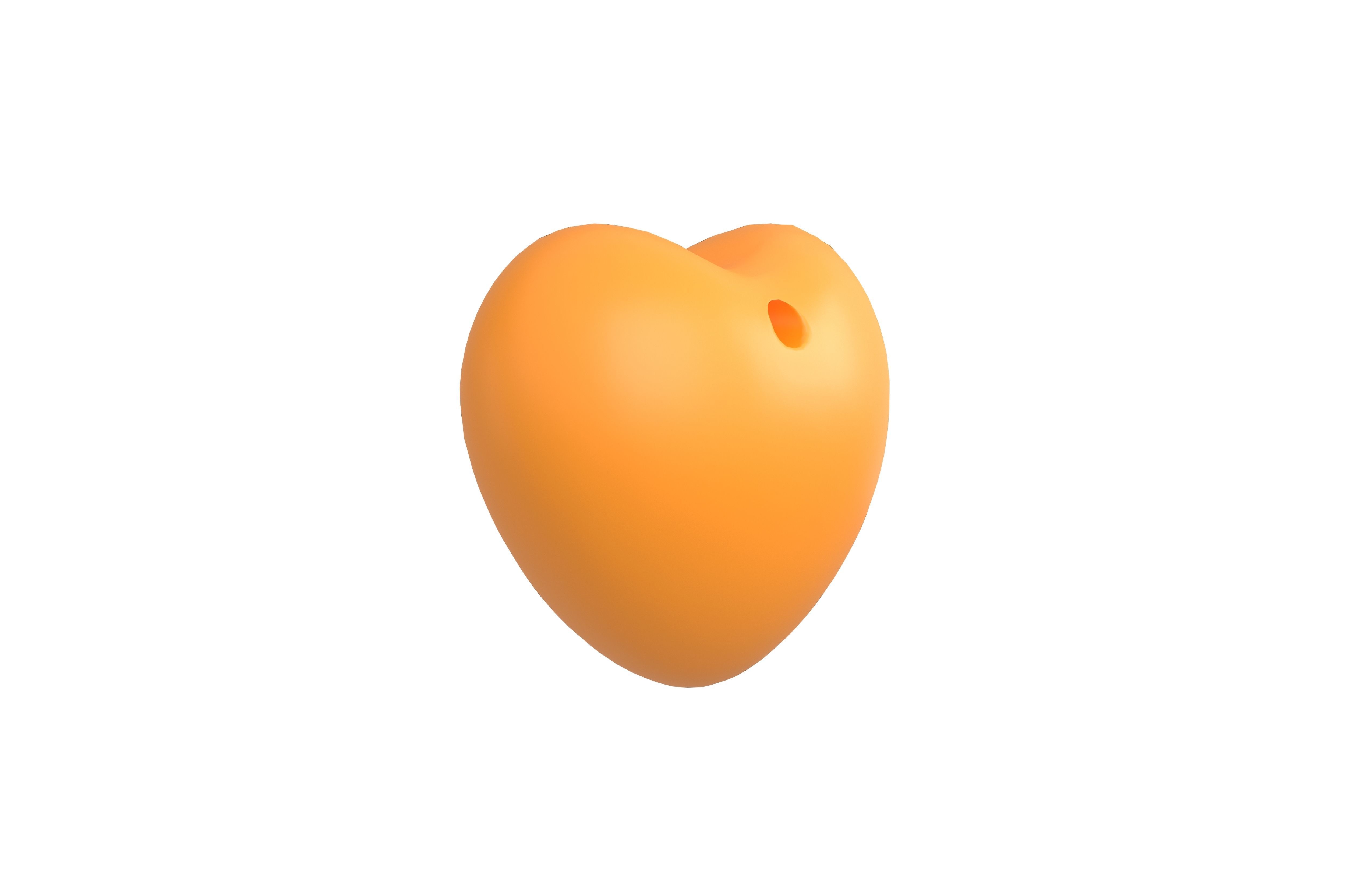 Orange Heart v2 Low-poly 3D model_3