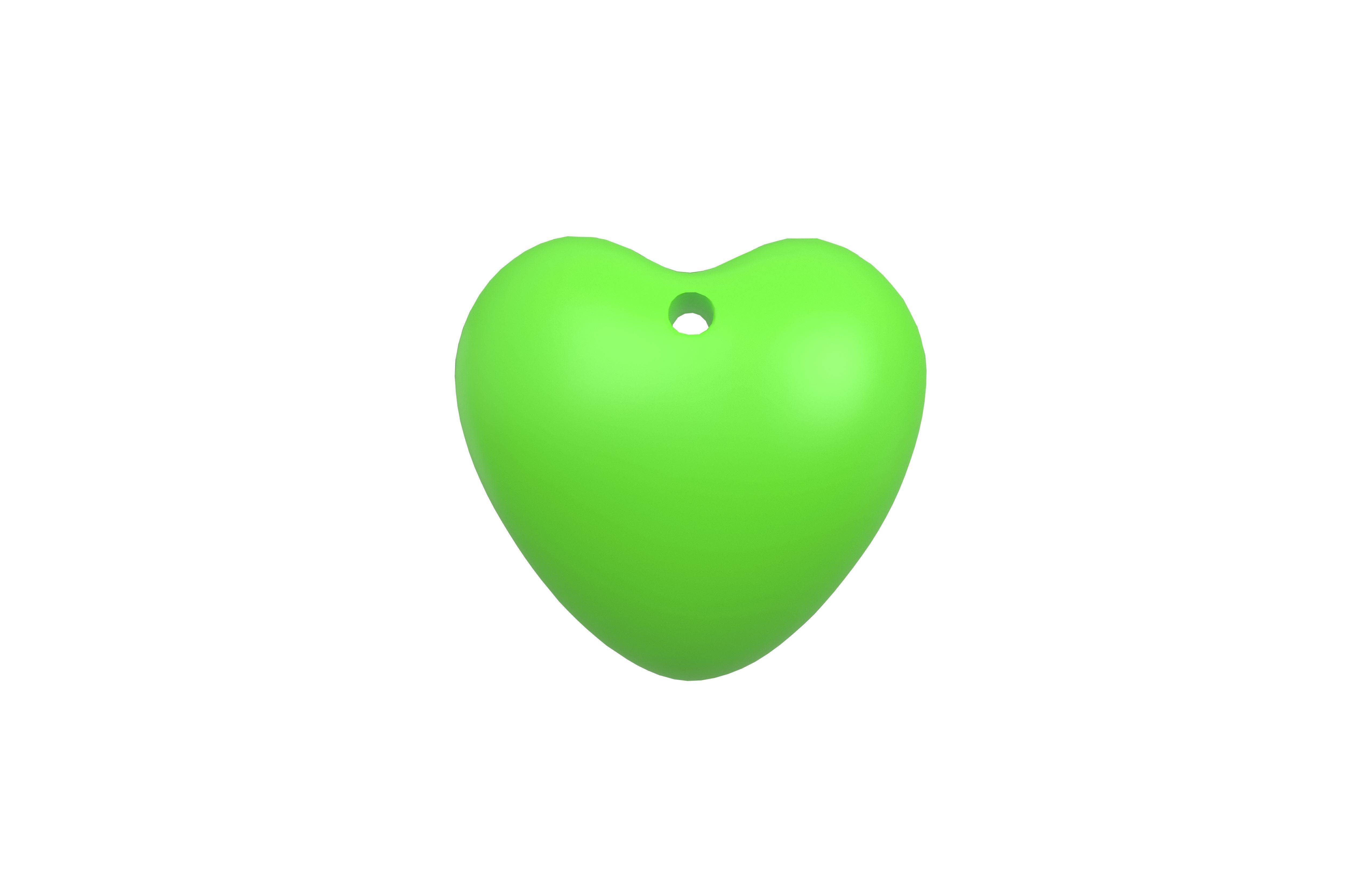 Green Heart v2 Low-poly 3D model_2