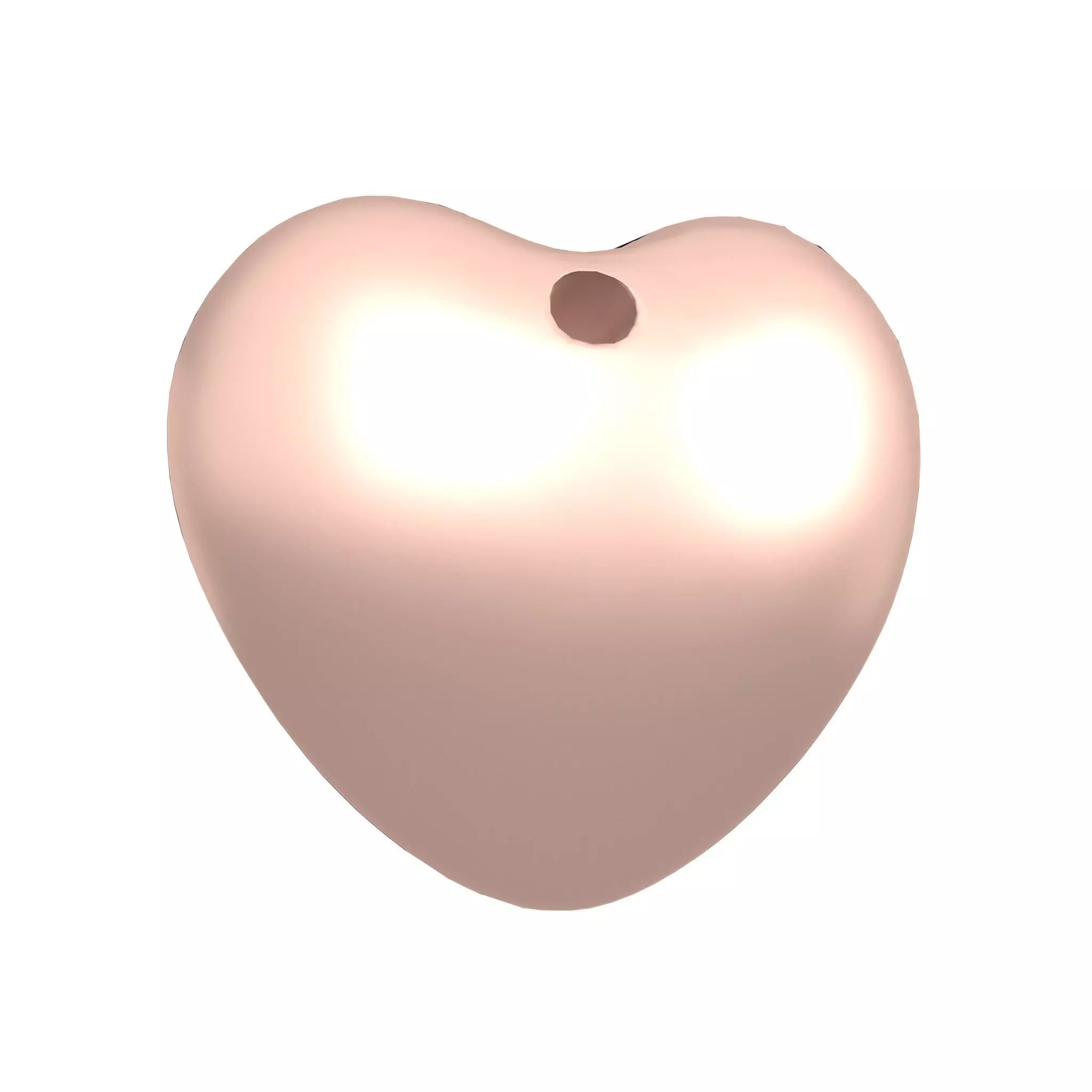 Copper Heart v2 Low-poly 3D model