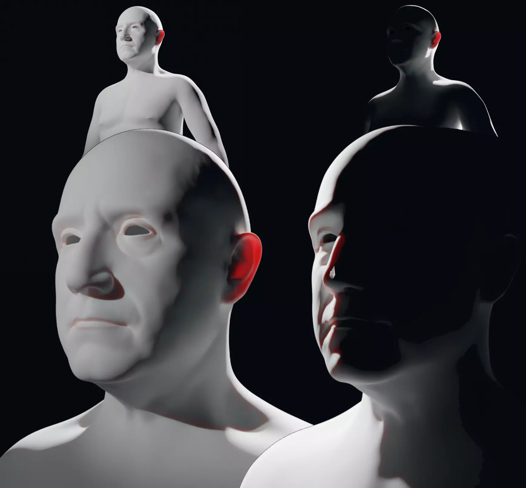 Base Mesh Middle-Aged Man Free 3D model