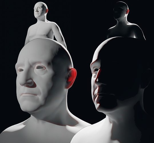 Base Mesh Middle-Aged Man Free 3D model