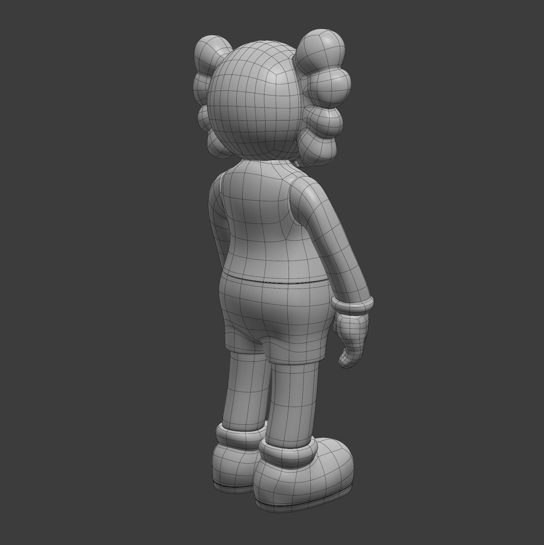 KAWS Wood Companion 3D model_13