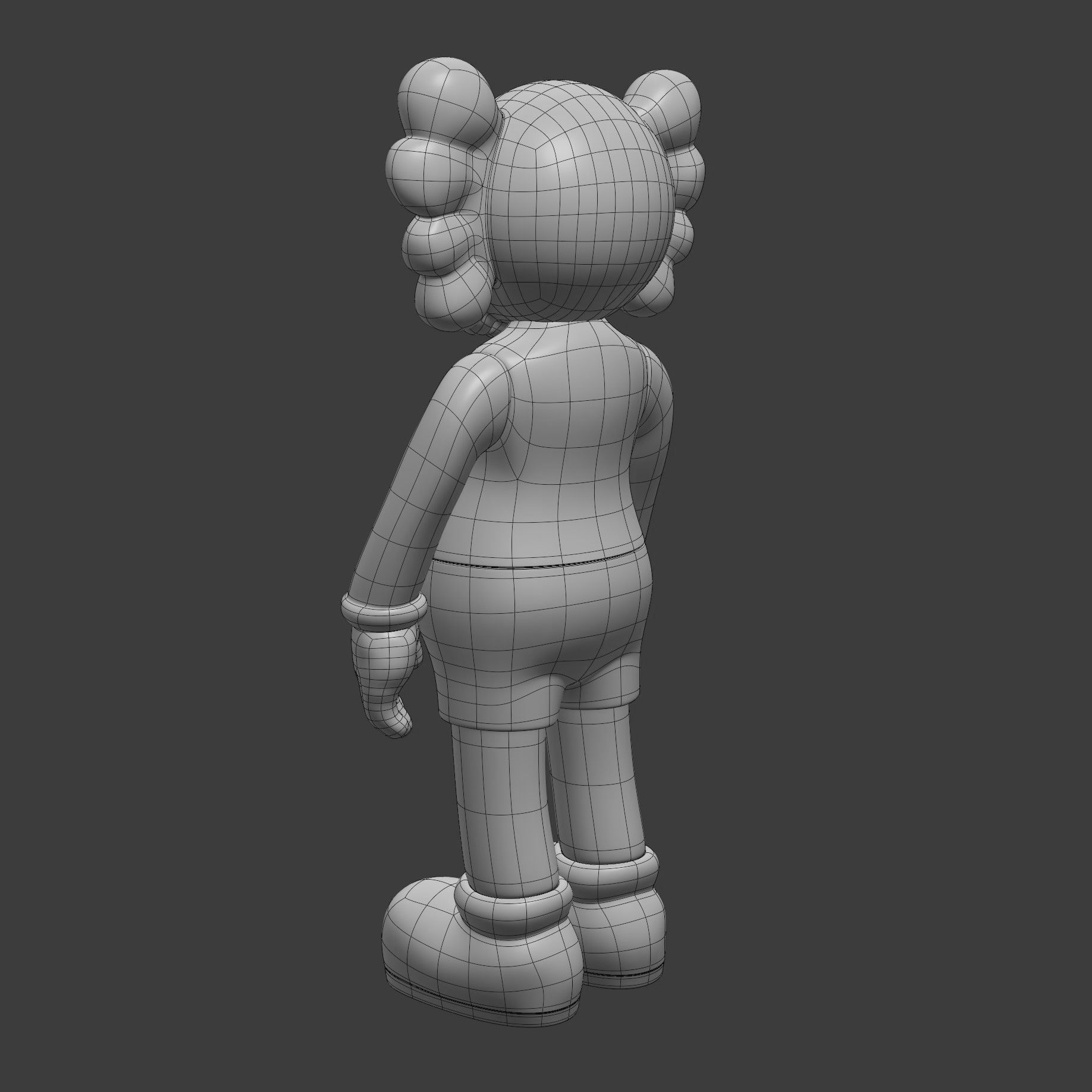KAWS Wood Companion 3D model_11