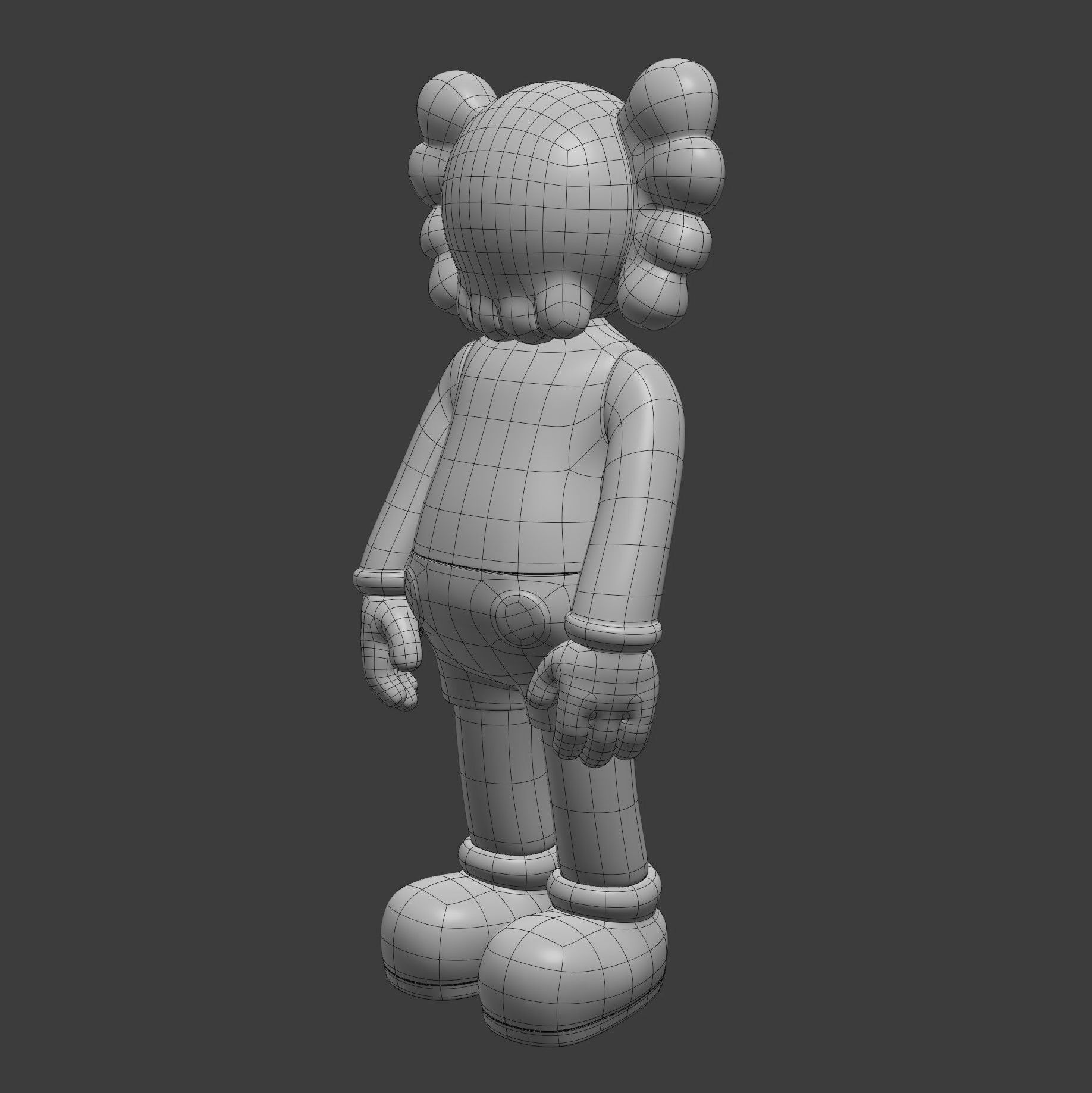 KAWS Wood Companion 3D model_9