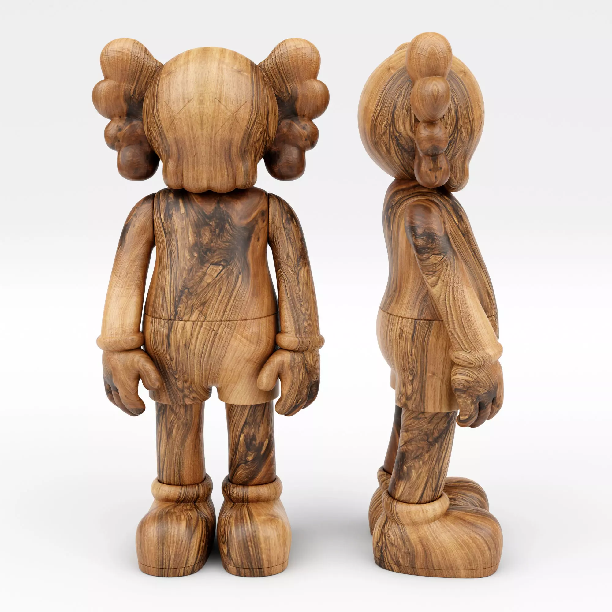 KAWS Wood Companion 3D model_0