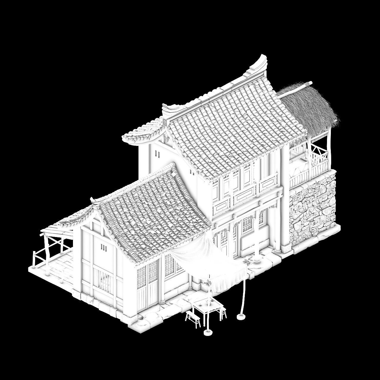 Dali-Architecture-Shop 01 3D model_2