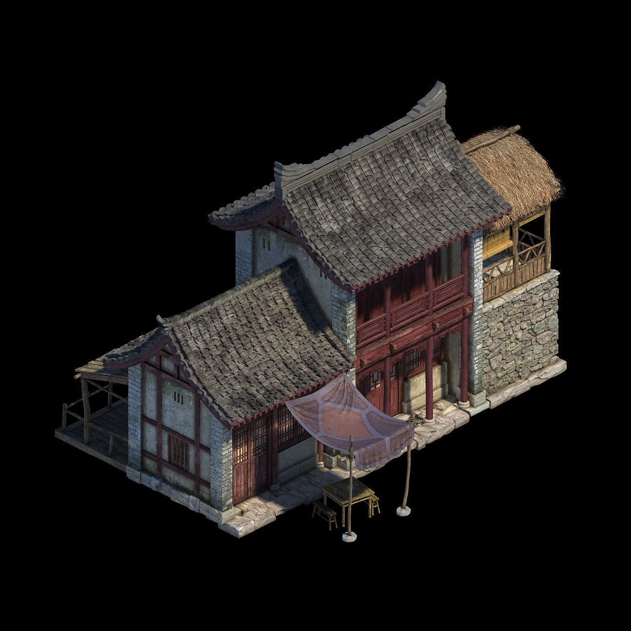 Dali-Architecture-Shop 01 3D model_1