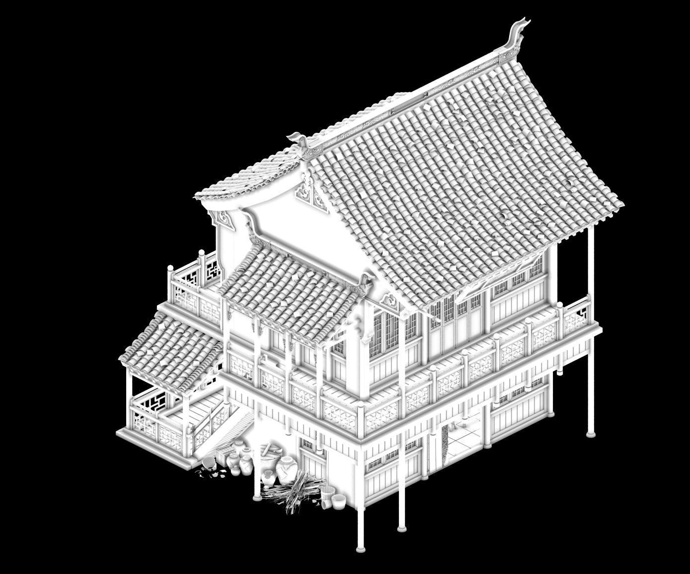 Dali-Architecture-Shop 02 3D model_3