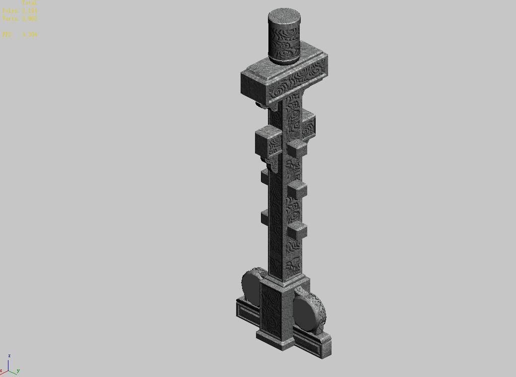 Dali-Architecture-Decorative Column 02 3D model_4
