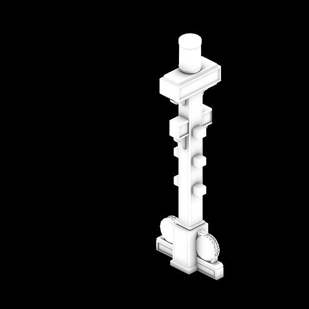 Dali-Architecture-Decorative Column 02 3D model_2
