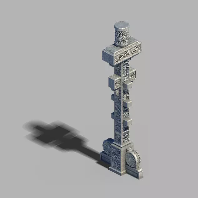 Dali-Architecture-Decorative Column 02 3D model_0