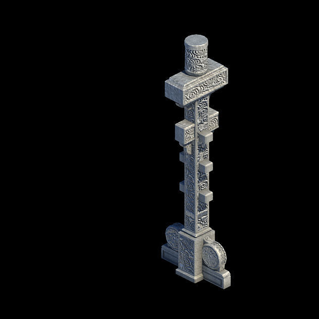 Dali-Architecture-Decorative Column 02 3D model_1