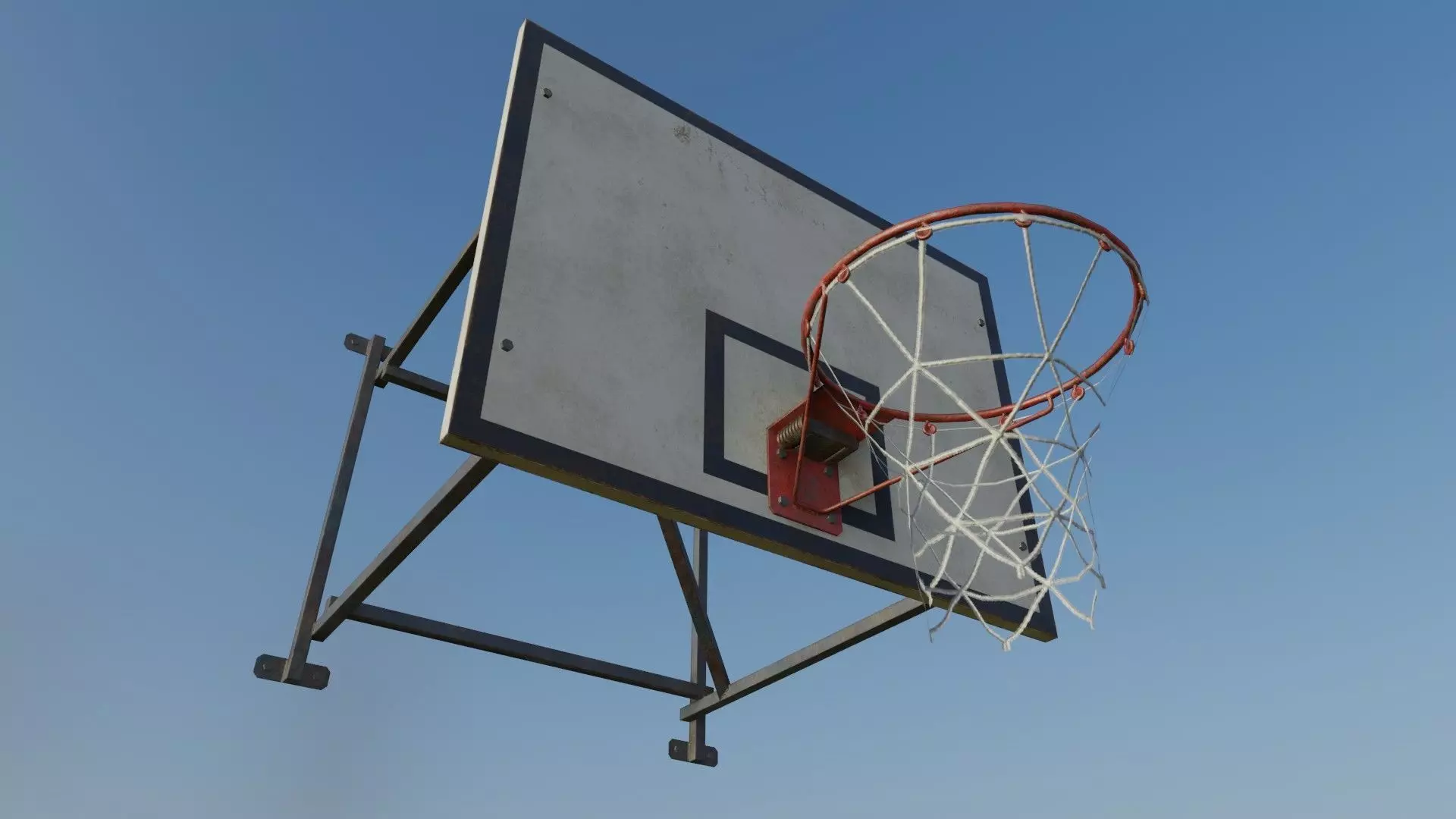 Old Basketball Backboard Low-poly 3D model