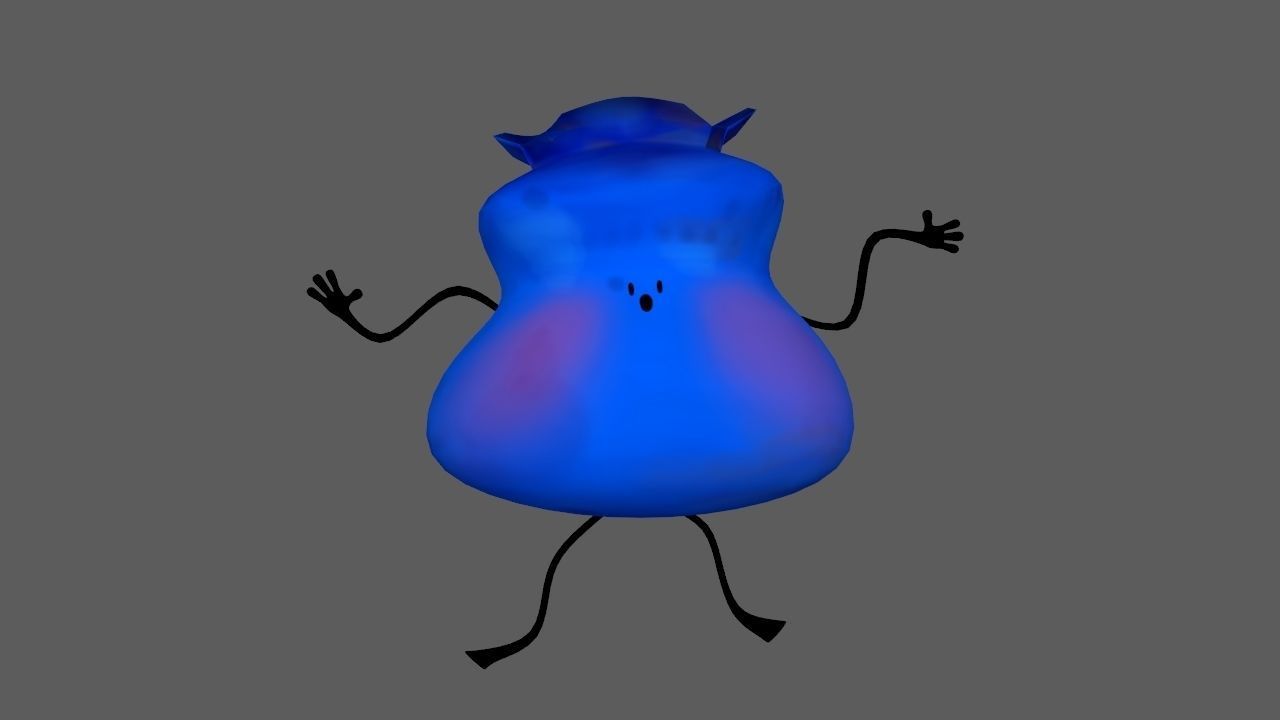 Cartoon Blueberry Rig 3D model_4