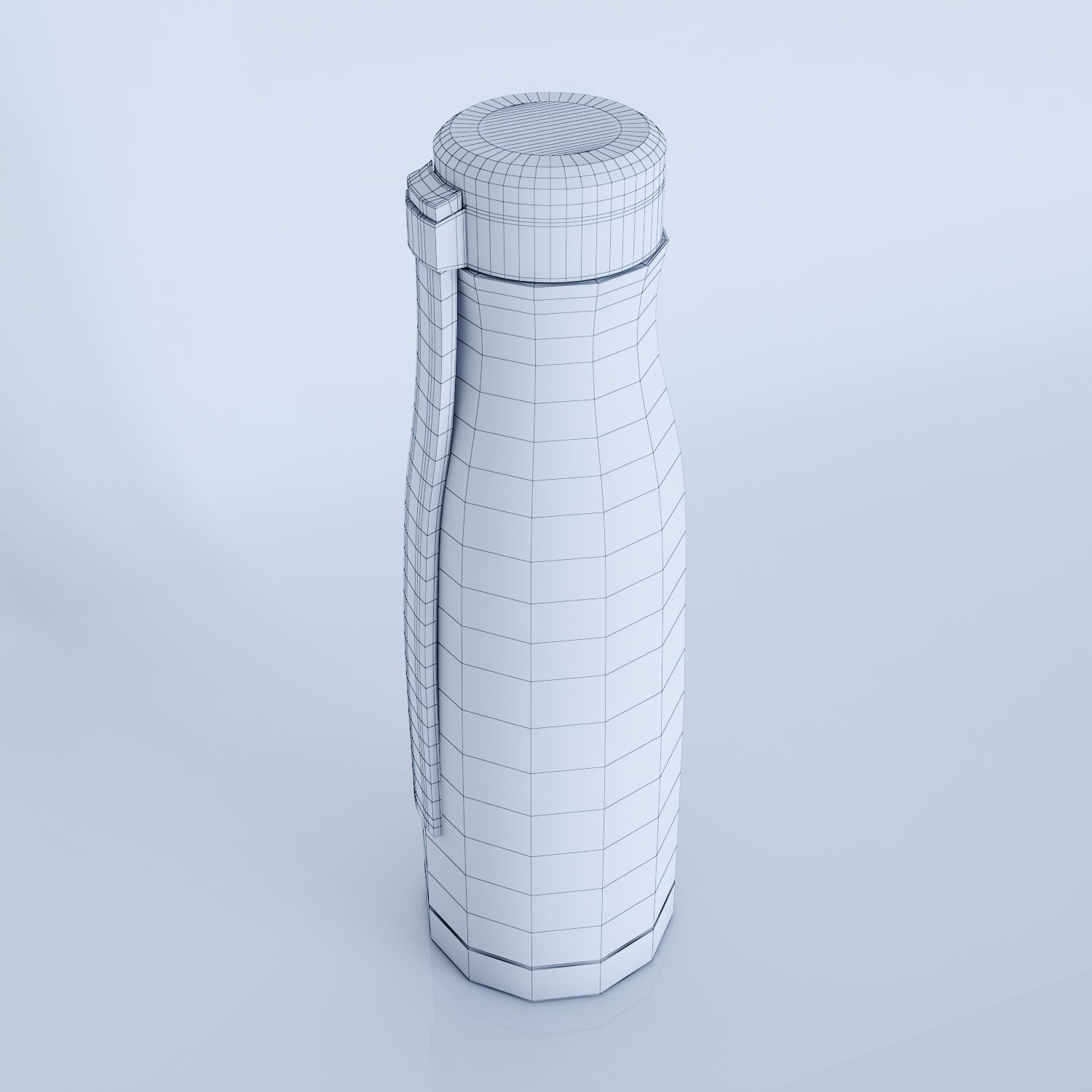Tupperware Inspired Water Bottle 3D model_3