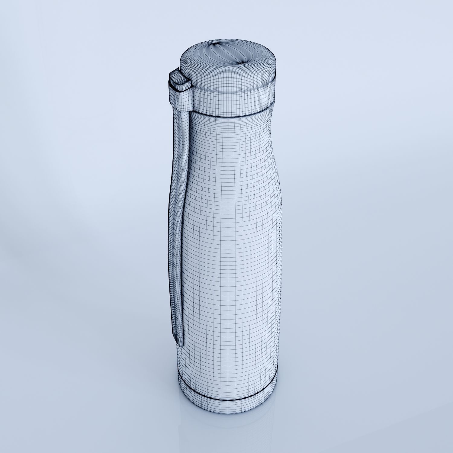 Tupperware Inspired Water Bottle 3D model_4
