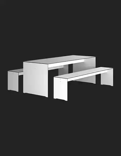 Riva Set 180 Table  1 Bench