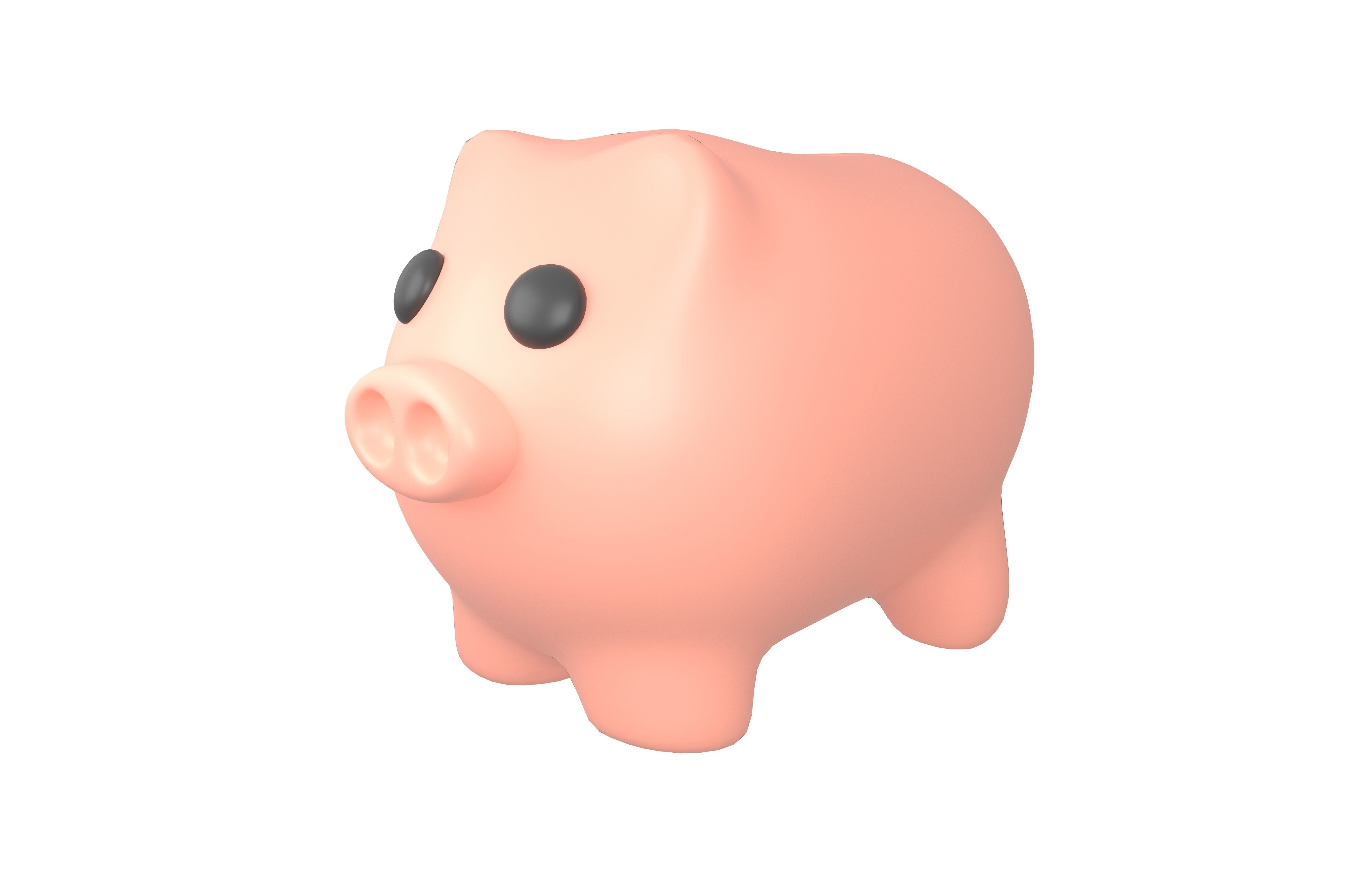 Piggy Bank V1 Pack 02 Low-poly 3D model_33