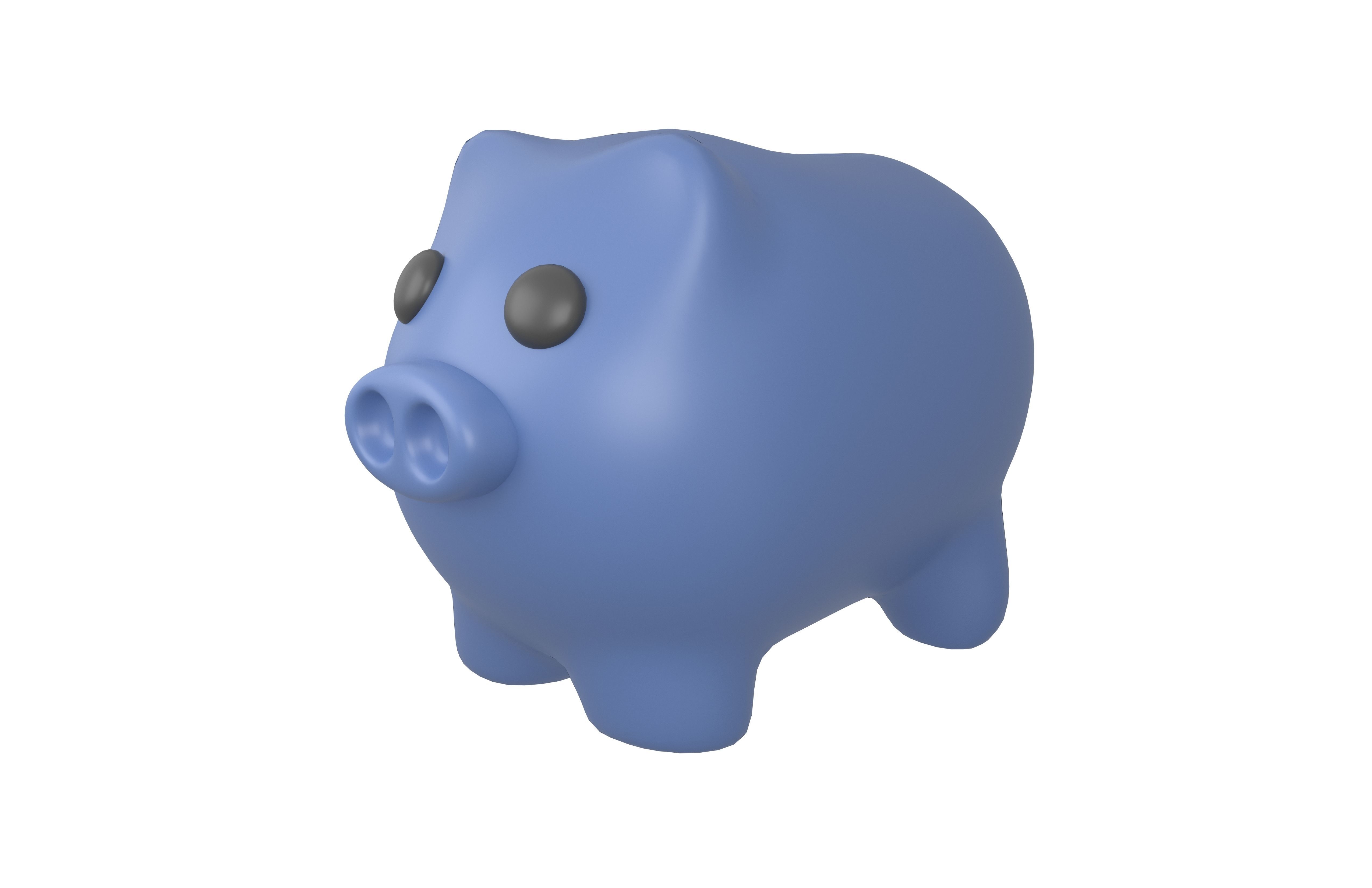 Piggy Bank V1 Pack 02 Low-poly 3D model_16