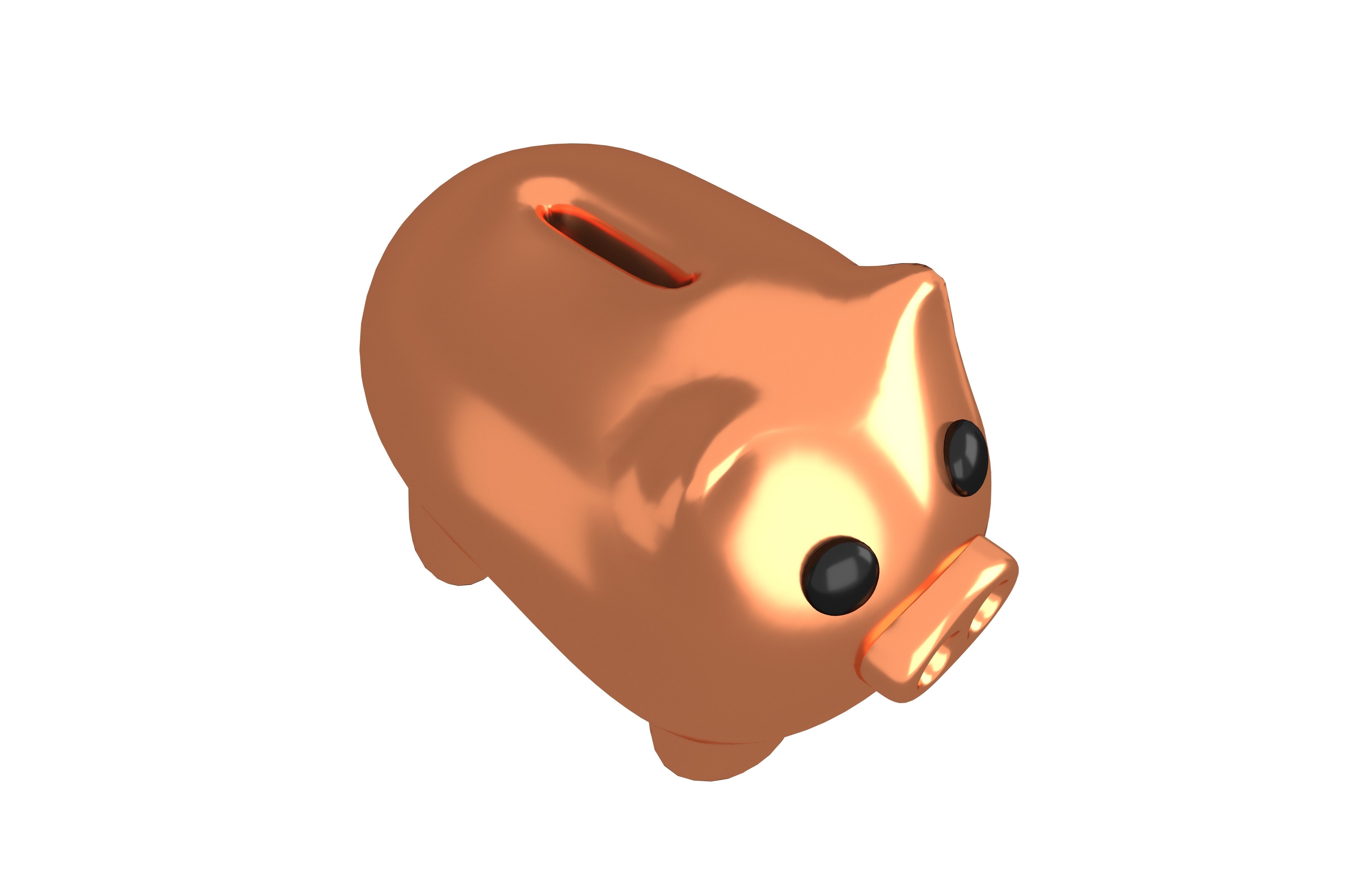 Piggy Bank V1 Pack 02 Low-poly 3D model_7