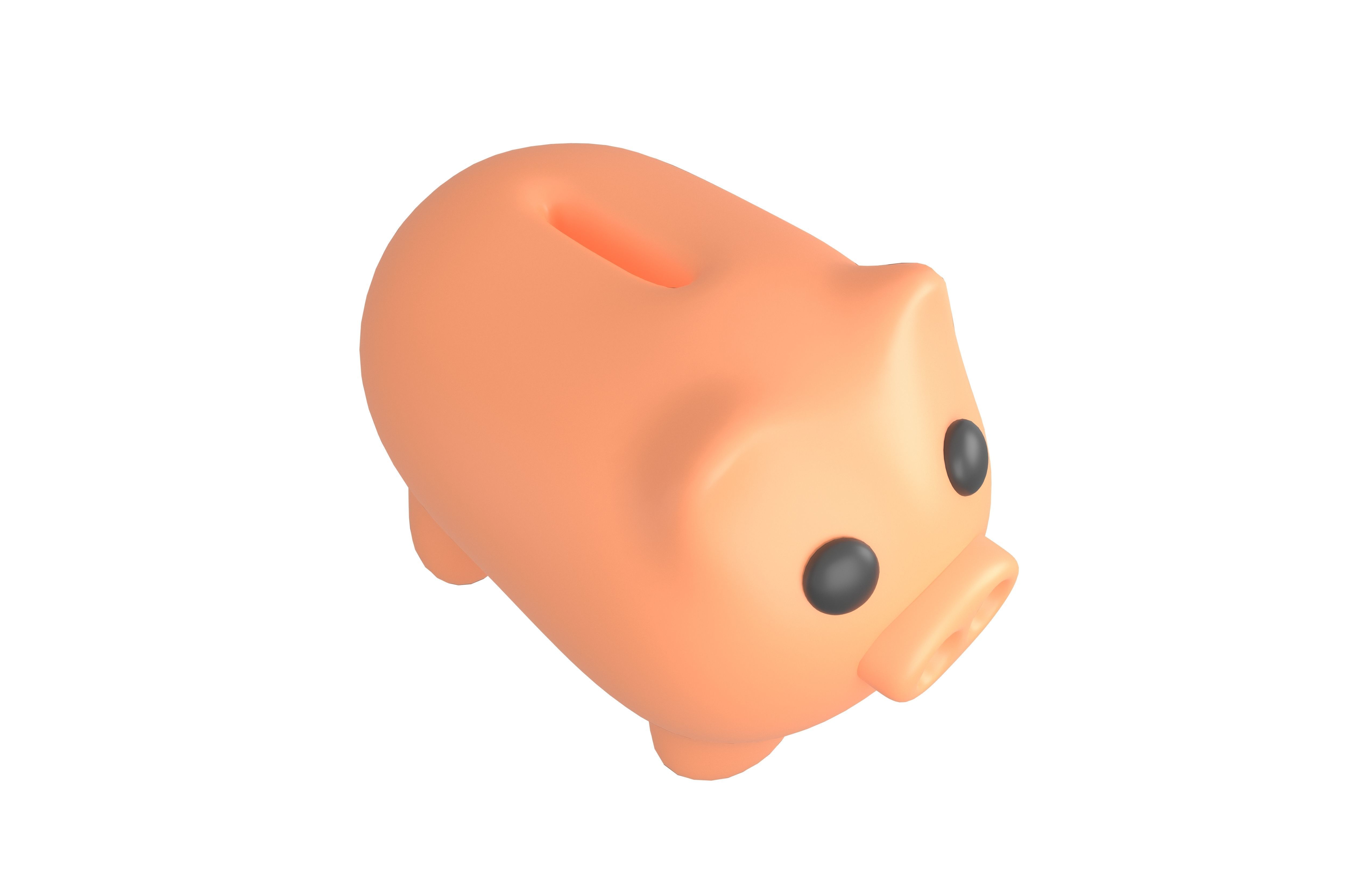 Piggy Bank V1 Pack 02 Low-poly 3D model_11