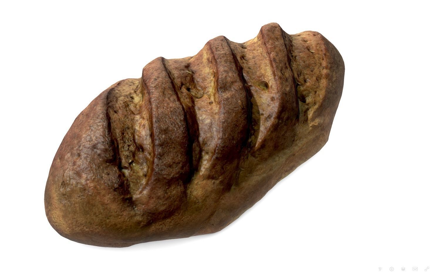 3d scans collection flour bread 3D Low-poly 3D model_34