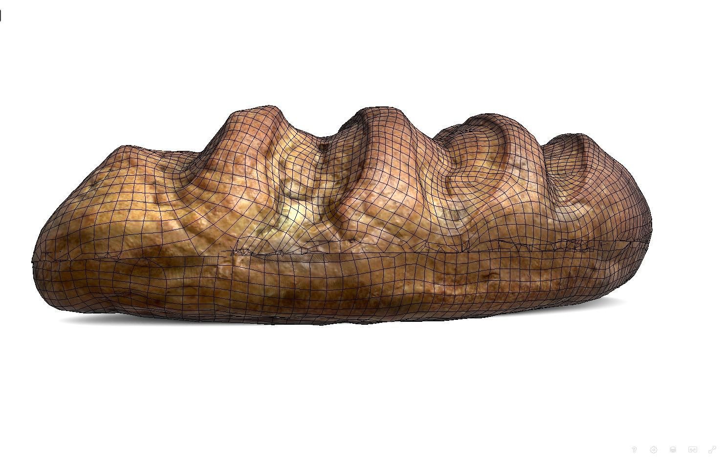 3d scans collection flour bread 3D Low-poly 3D model_12