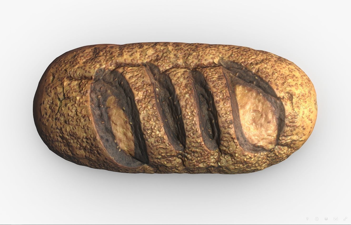 3d scans collection flour bread 3D Low-poly 3D model_56