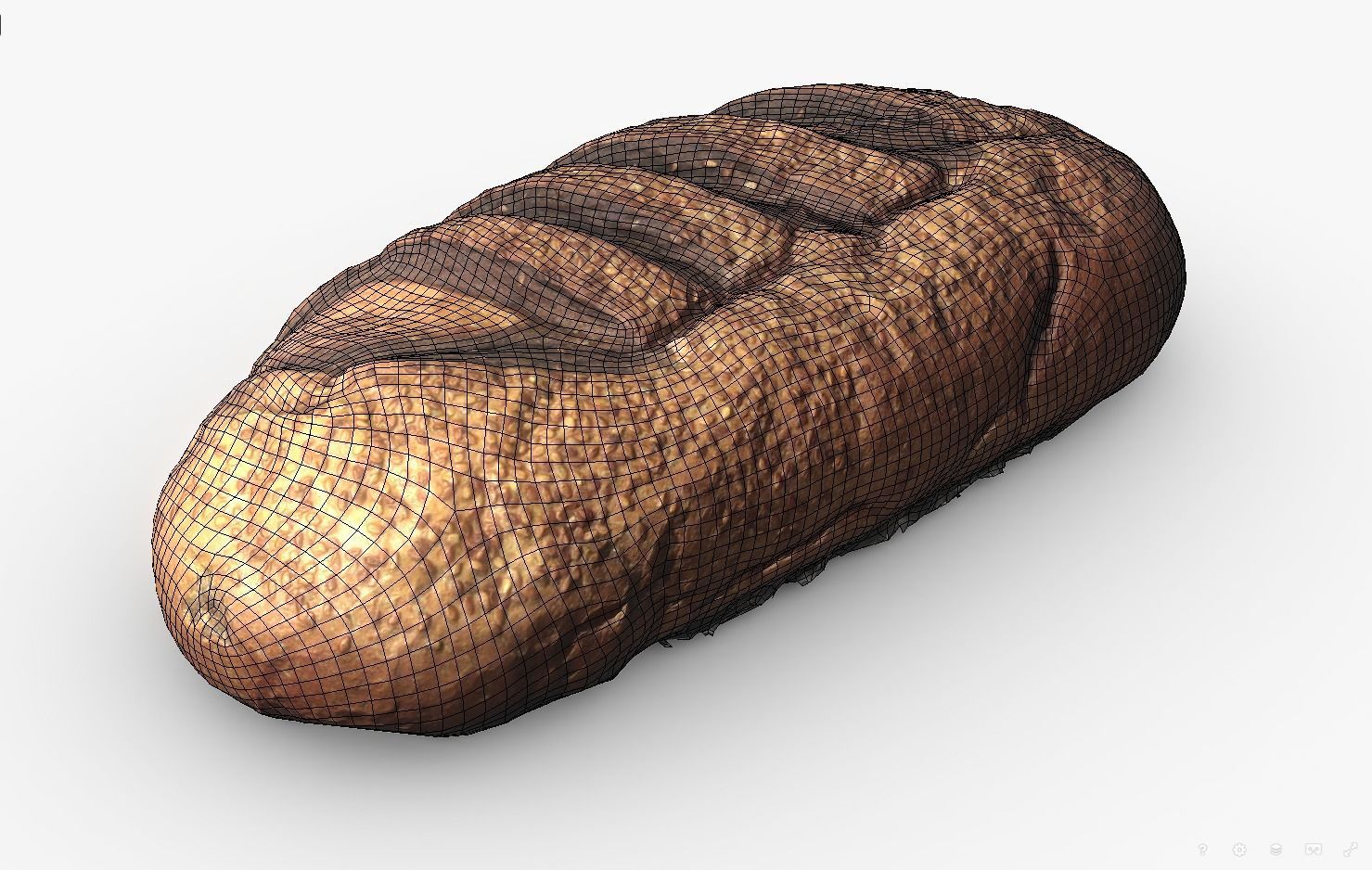 3d scans collection flour bread 3D Low-poly 3D model_57