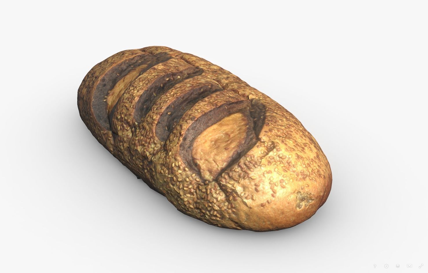 3d scans collection flour bread 3D Low-poly 3D model_53