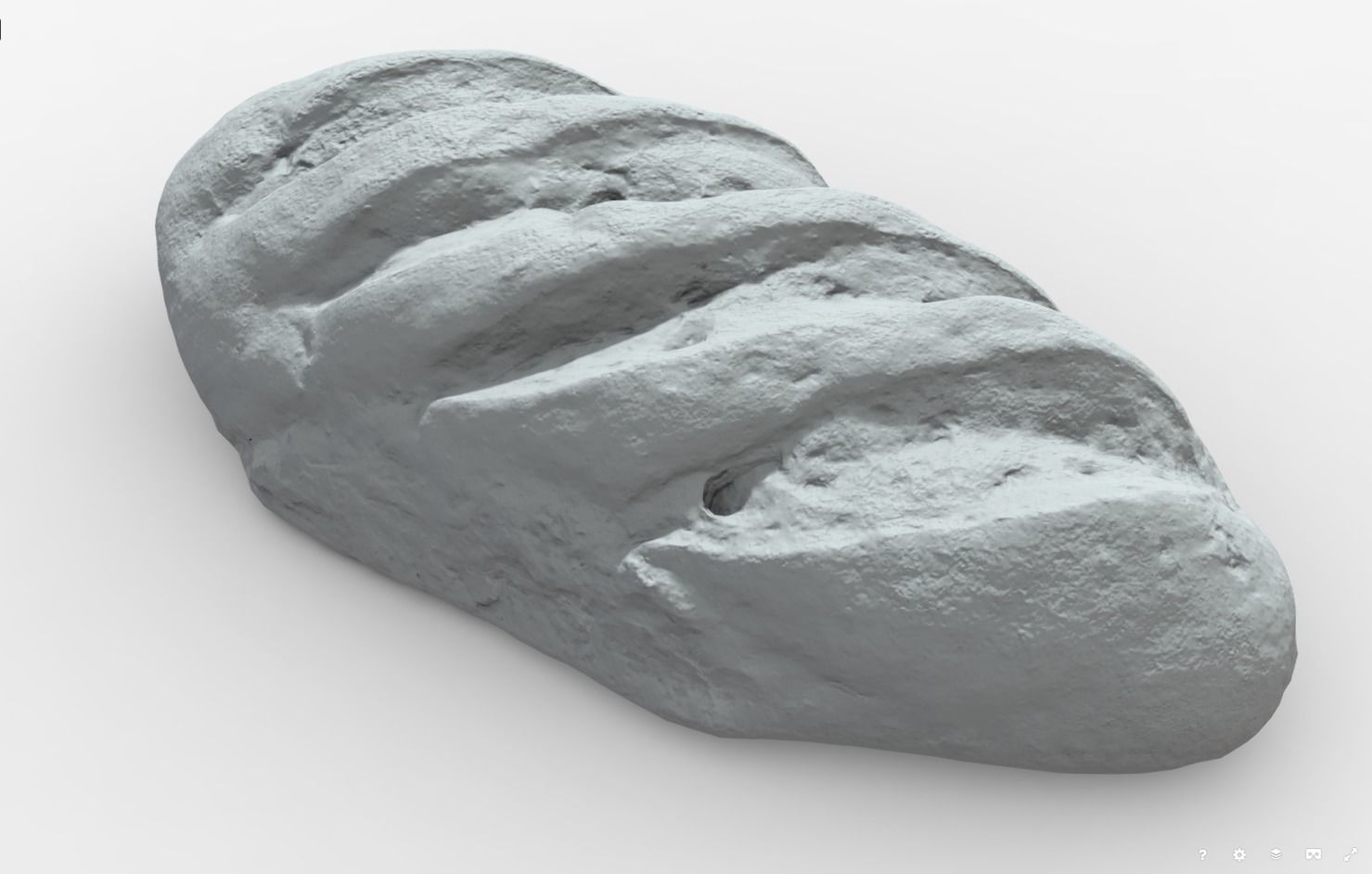 3d scans collection flour bread 3D Low-poly 3D model_21