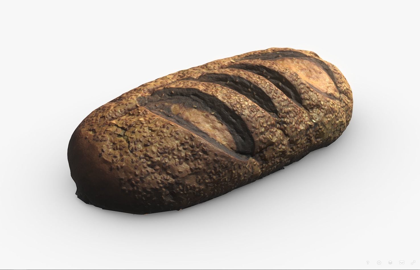 3d scans collection flour bread 3D Low-poly 3D model_54