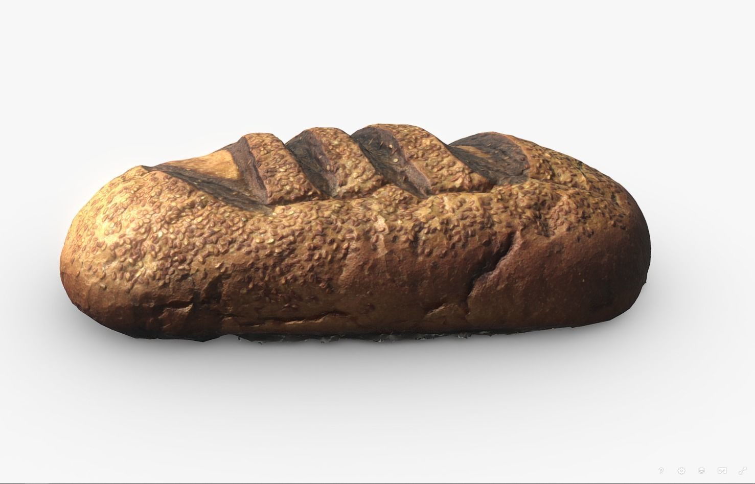 3d scans collection flour bread 3D Low-poly 3D model_51