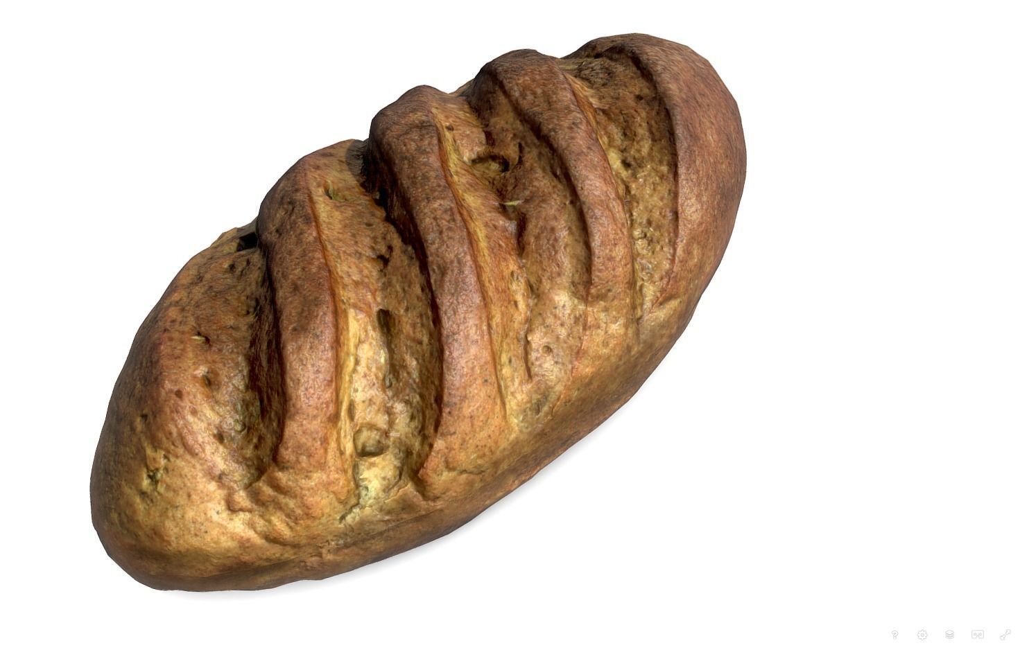 3d scans collection flour bread 3D Low-poly 3D model_7