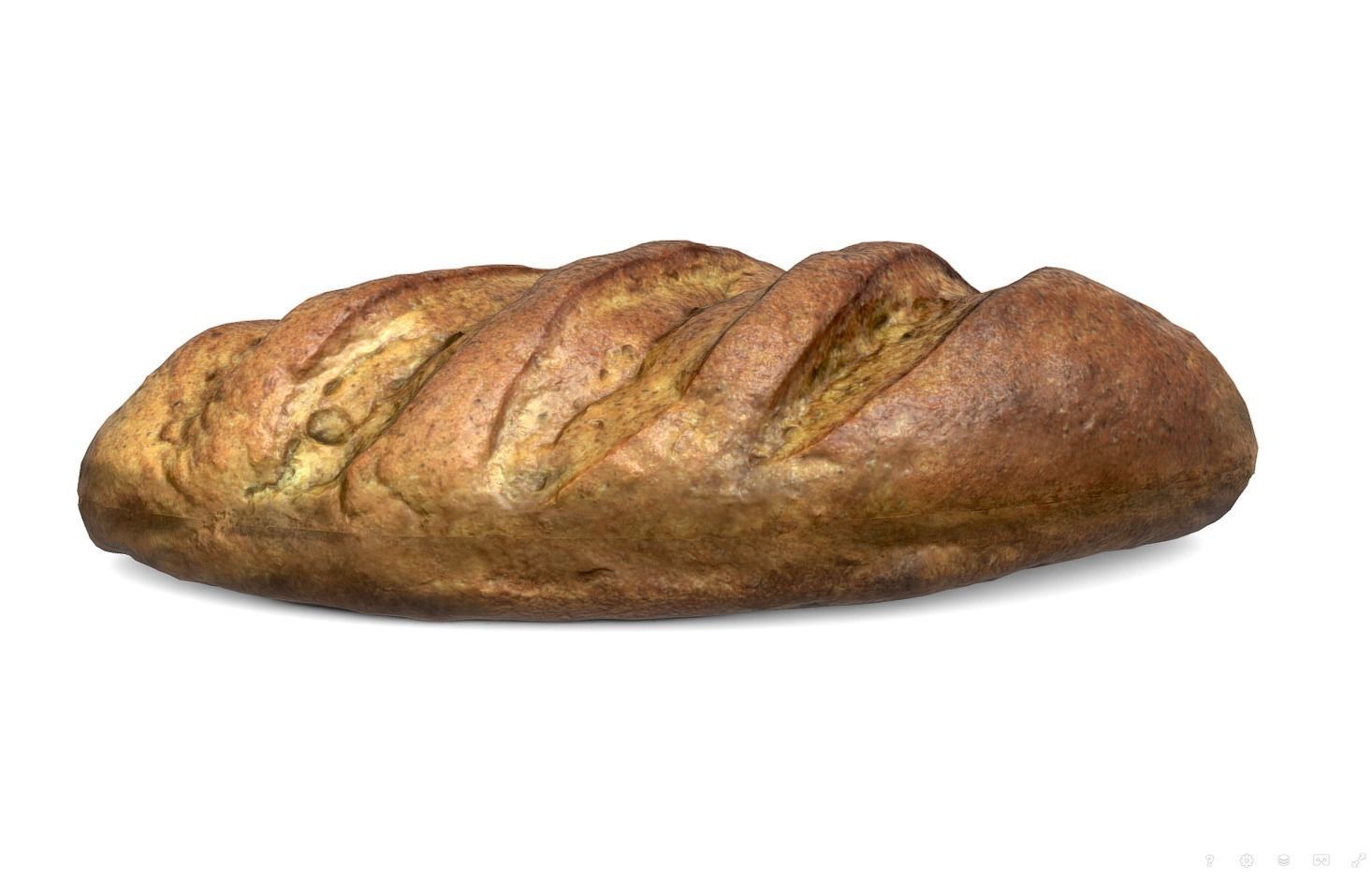 3d scans collection flour bread 3D Low-poly 3D model_9