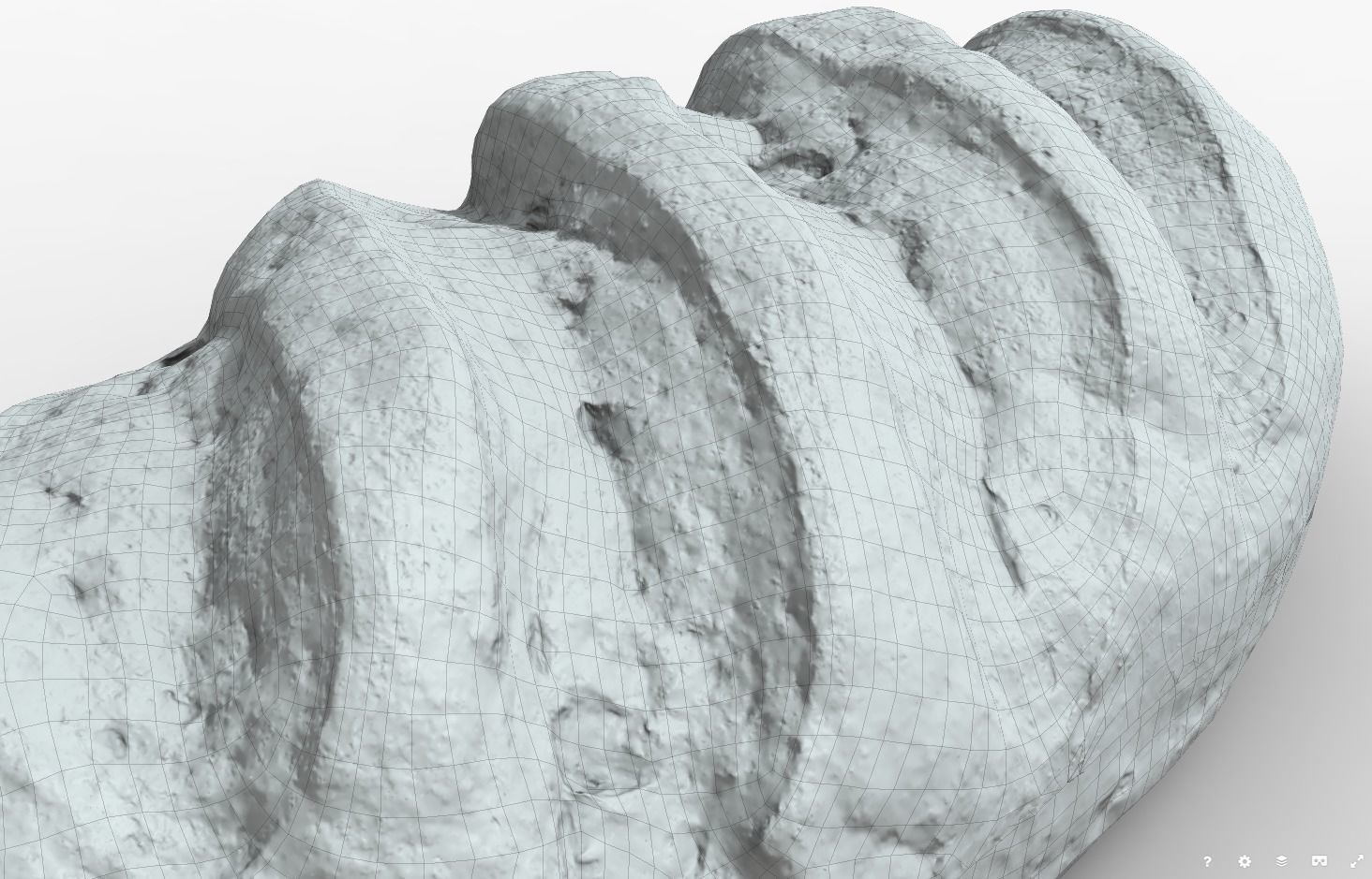 3d scans collection flour bread 3D Low-poly 3D model_23