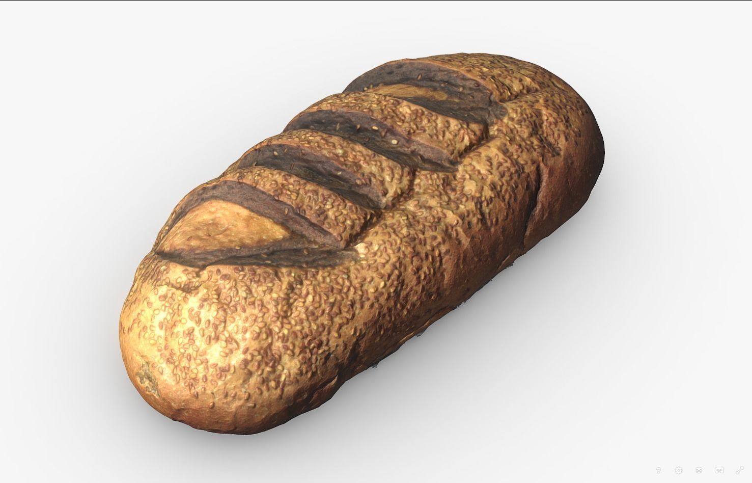 3d scans collection flour bread 3D Low-poly 3D model_50