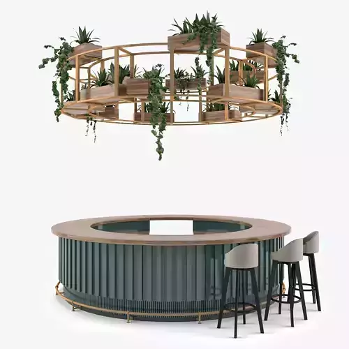 Restaurant Bar 15 3D model