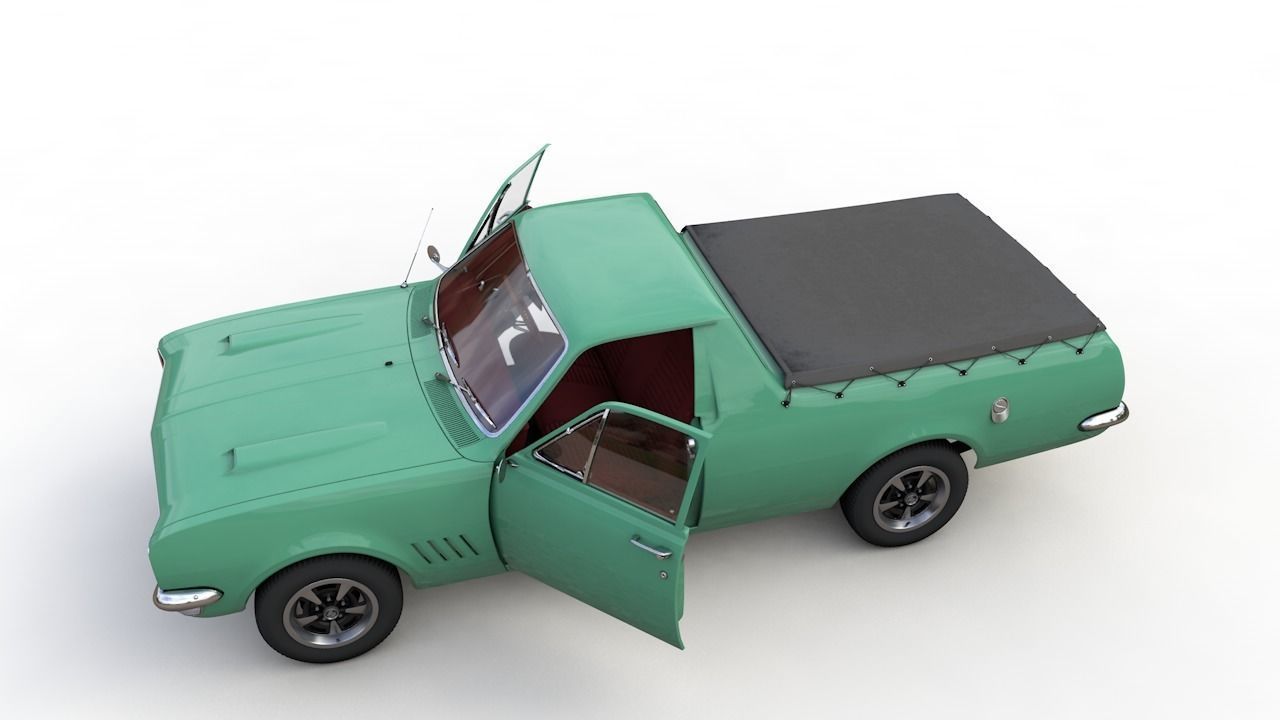 HOLDEN HG UTE GTS 1971 3D model_6