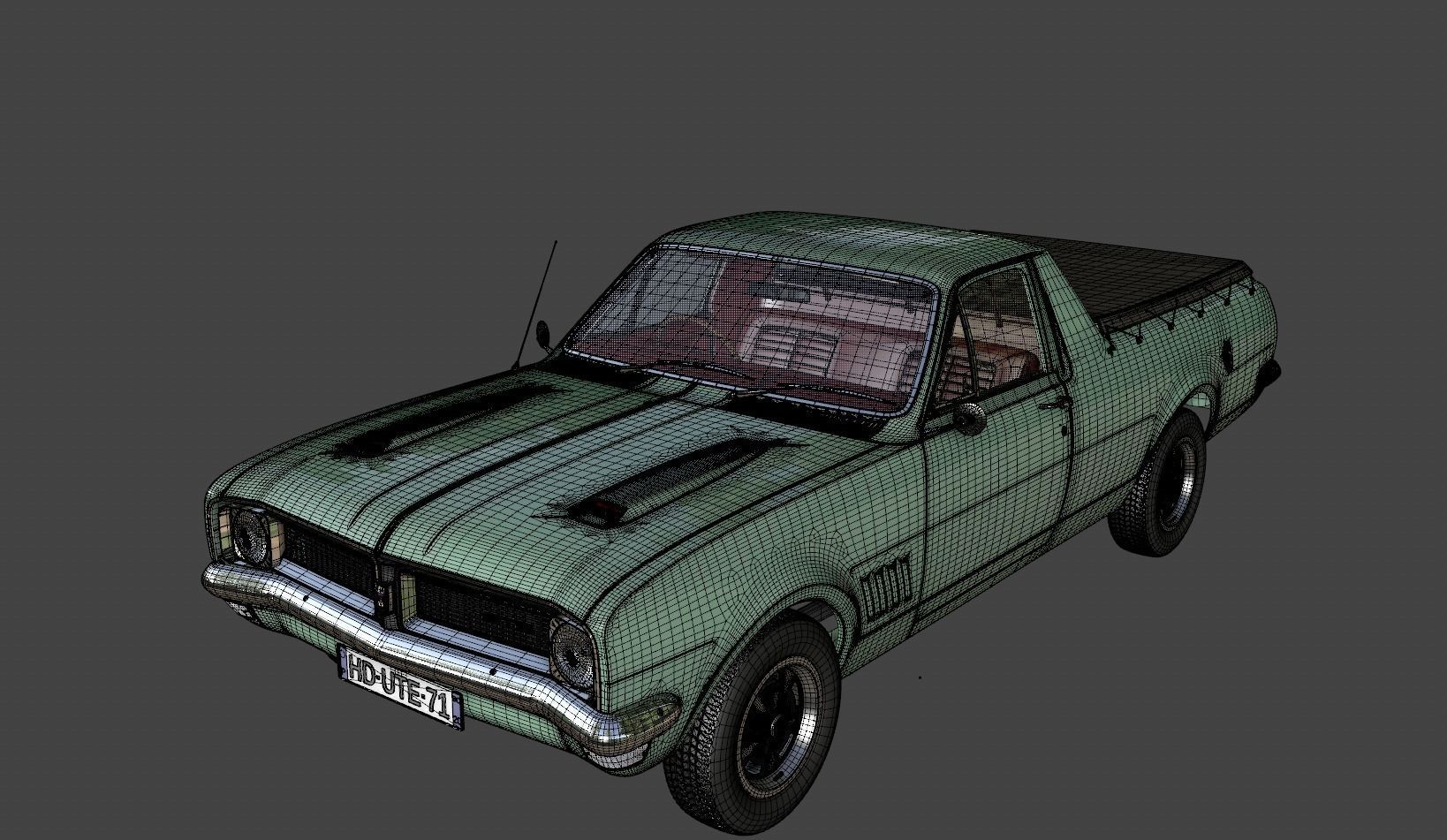 HOLDEN HG UTE GTS 1971 3D model_23
