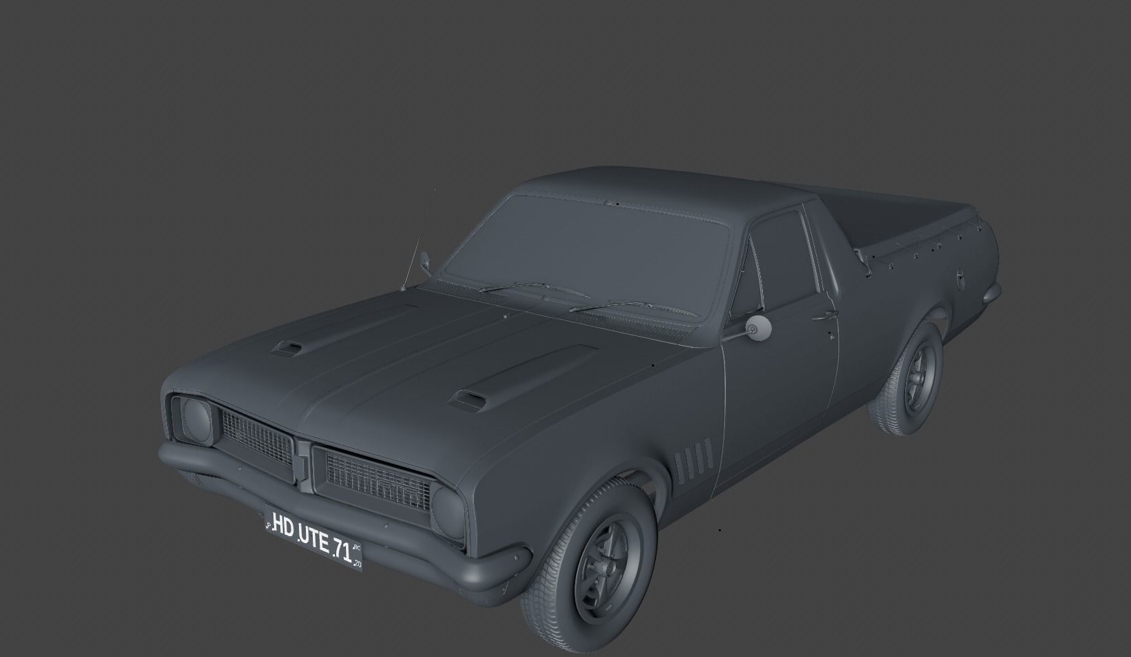 HOLDEN HG UTE GTS 1971 3D model_25