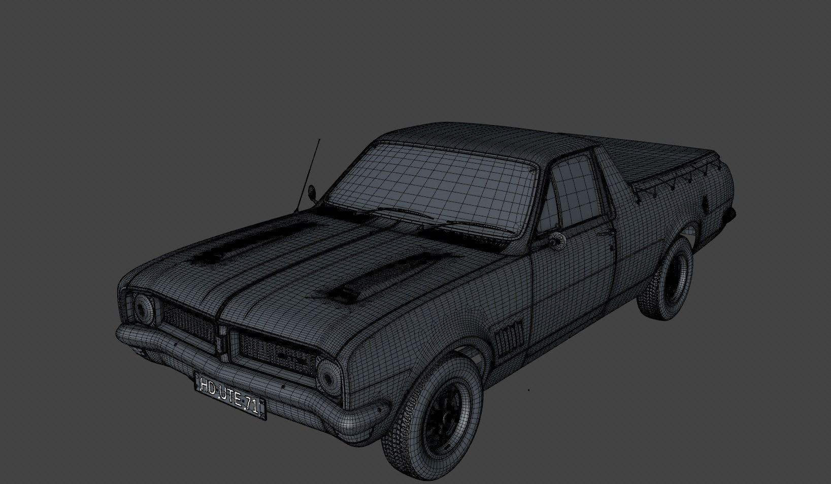 HOLDEN HG UTE GTS 1971 3D model_24