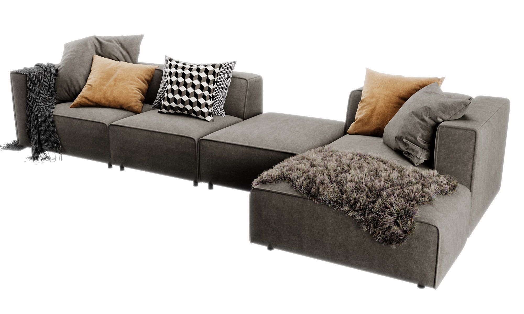 Boconcept carmo chaise lounge 3D model_9