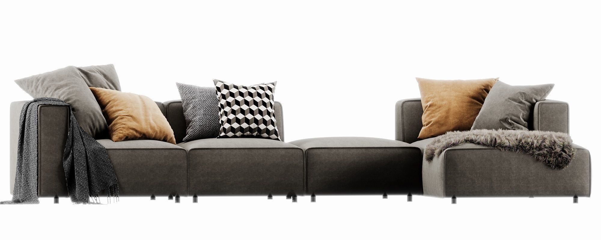 Boconcept carmo chaise lounge 3D model_5