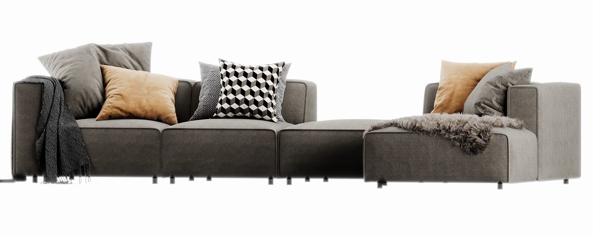 Boconcept carmo chaise lounge 3D model_4