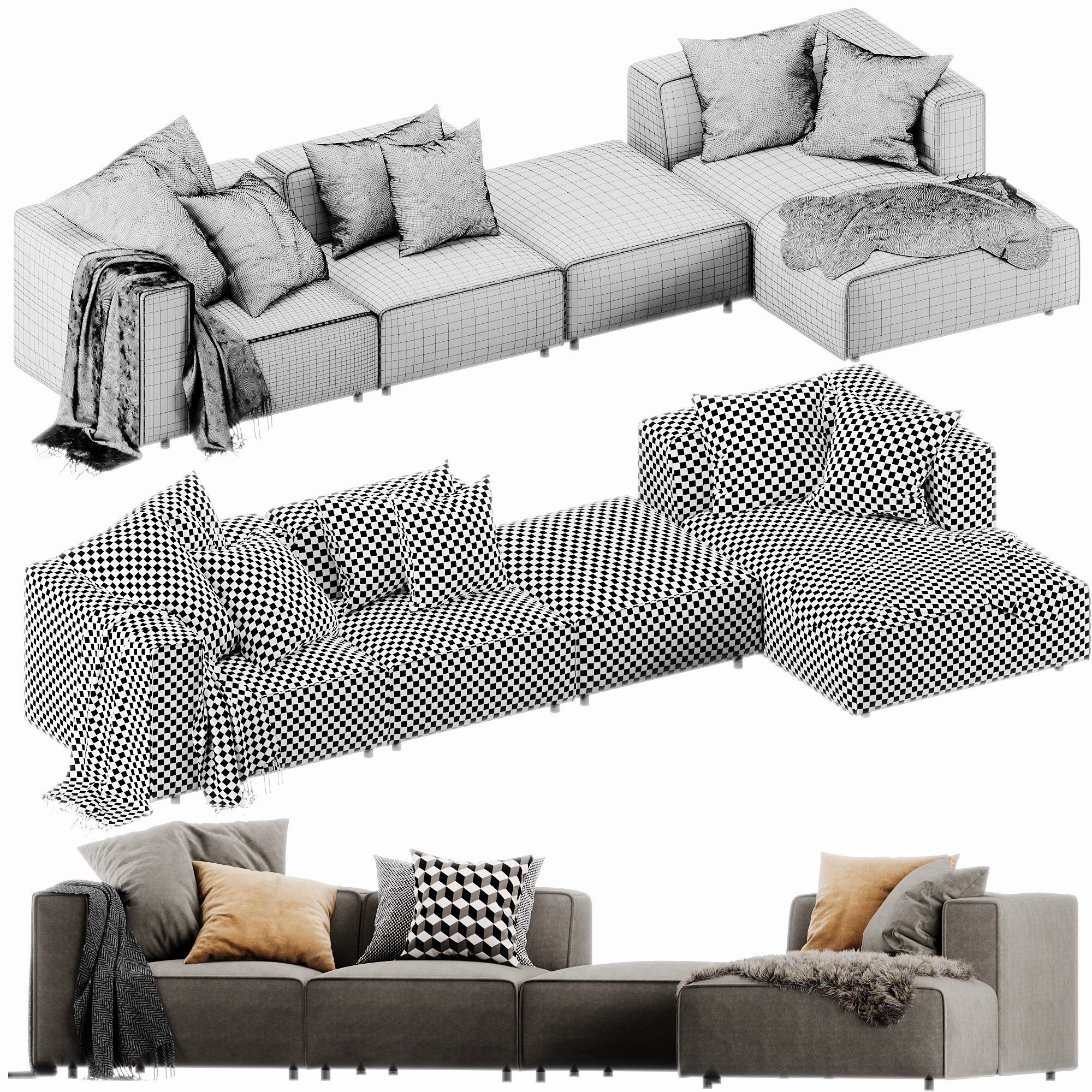 Boconcept carmo chaise lounge 3D model_15