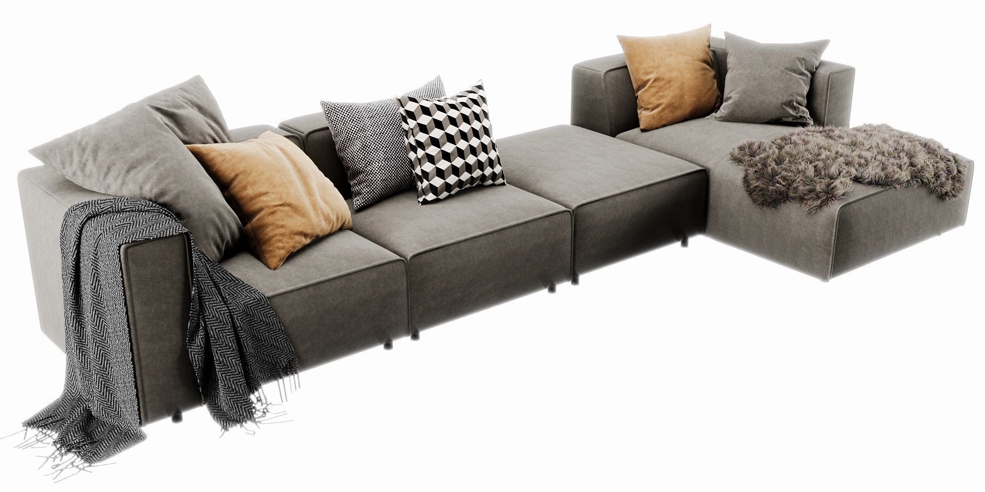 Boconcept carmo chaise lounge 3D model_8